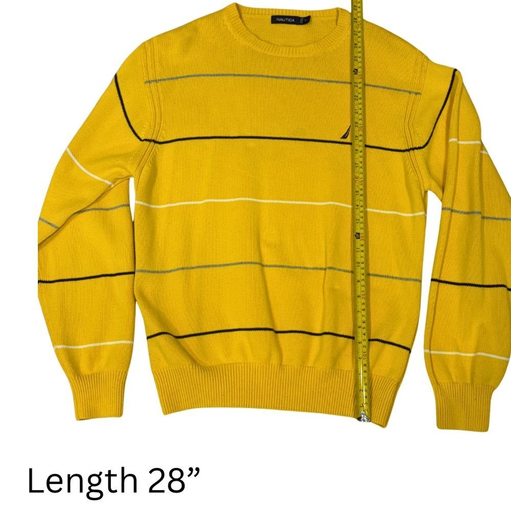 Nautica Men's Crewneck Sweater Size XL. Yellow - Picture 4 of 7